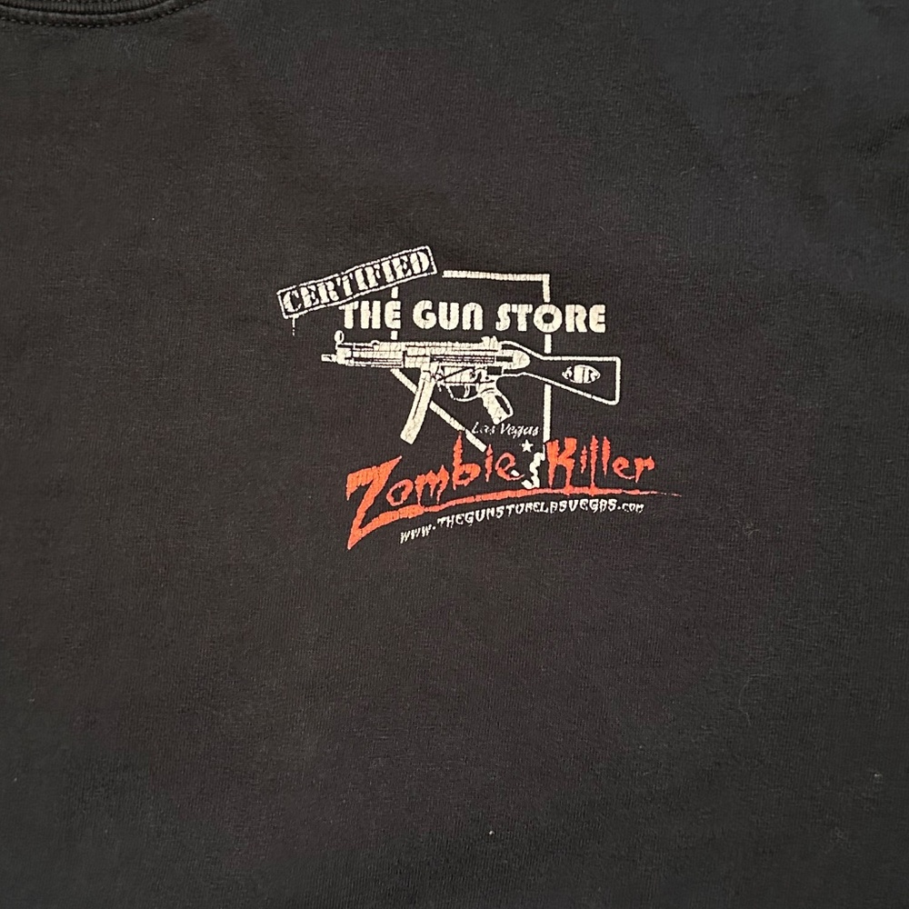 Certified Zombie Killer The Gun Store Y2K Tee - Picture 4 of 5